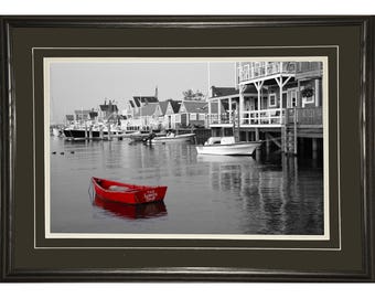 The Sunken' Ship, Nantucket Harbor, Framed Photograph by David Fingerhut, Nantucket, Massachusetts