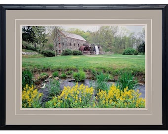 Grist Mill in Summer, Sudbury, Massachusetts. Photograph by David Fingerhut Fine Art Photography. Framed or as a Print.