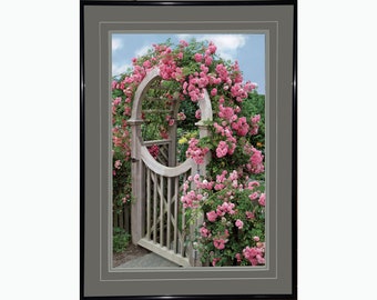 Rose Covered Gate, Nantucket, Massachusetts. Photograph by David Fingerhut