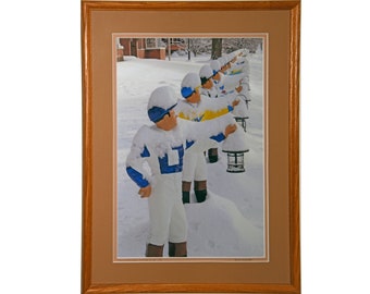 Lawn Jockey Row, Saratoga Springs, Signed Framed Photograph