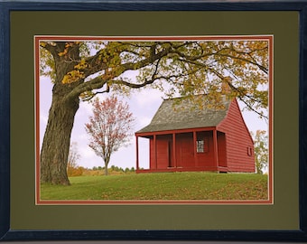 Neilson House in Fall, Saratoga Battlefield, Stillwater, NY.  Farmhouse Photo by David Fingerhut