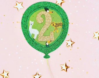 Animal Birthday Badge, Safari Jungle, Any Age Birthday Badge