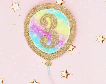 Pastel Balloon Birthday Badge: Handmade Party Accessory