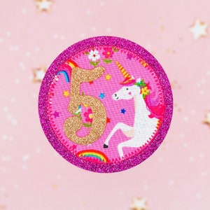 Pink Unicorn Birthday Badge, Girls Birthday Badge, Birthday Badge Kids