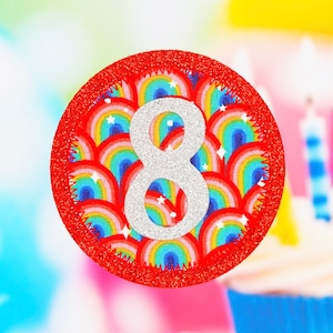 Rainbow Birthday Badge, Kids Birthday Badge, Birthday Badge, Birthday Pin