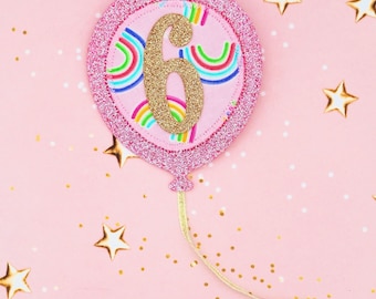 Rainbow Birthday Badge: Handmade Balloon Pin for Any Age