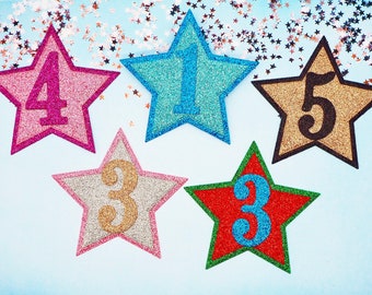 Design Your Own Sparkly Star Birthday Badge