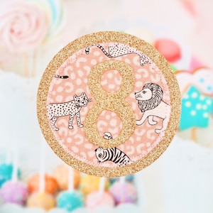 Safari Birthday Badge, Girls Animal Birthday Badge, Birthday Pin