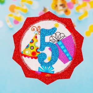 Kids Birthday Badge, Birthday Party Badge
