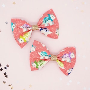 Dinosaur Hair Bows, Girls Dino Bows