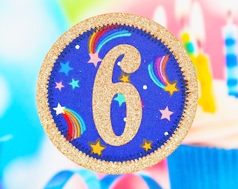 Star Birthday Badge: Handmade Kids Birthday Pin