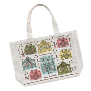 New Orleans Creole Cottages Tote Bags