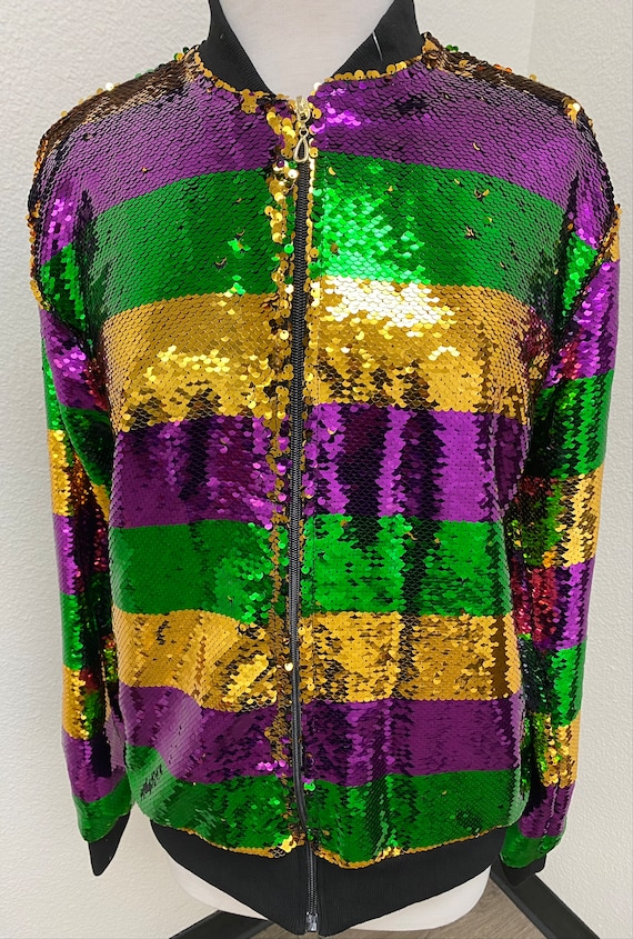 Striped sequin deals jacket