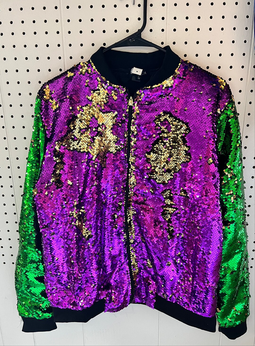 MARDI GRAS Sequin Long Sleeve Sweatshirt