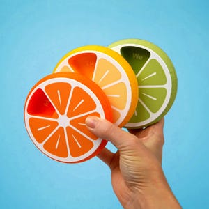 Pill Organizer Fidget– Citrus themed 7-Day Weekly Clickable Pill Case–Pill Organizer for Vitamins/Medicine
