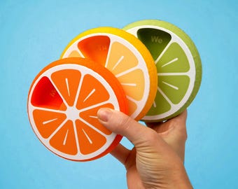 Pill Organizer Fidget– Citrus themed 7-Day Weekly Clickable Pill Case–Pill Organizer for Vitamins/Medicine