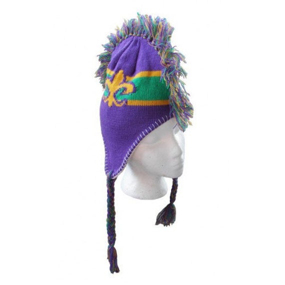 Mardi Gras Mohawk Beanie - Etsy display picture 3