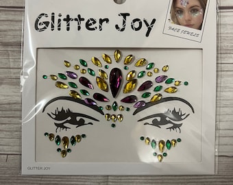 Mardi Gras Face Jewel (#005)
