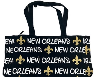 Robin Ruth New Orleans Black & Gold Tote Bag