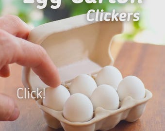 Egg Carton Fidget Clicker–atisfying Clicker for Stress Relief-Fun Desk Toy for Adults