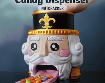 Distributeur de bonbons Casse-Noisette | Porte-bonbons de Noël | Décoration de Noël | Décoration de table des Fêtes pour les enfants et les familles