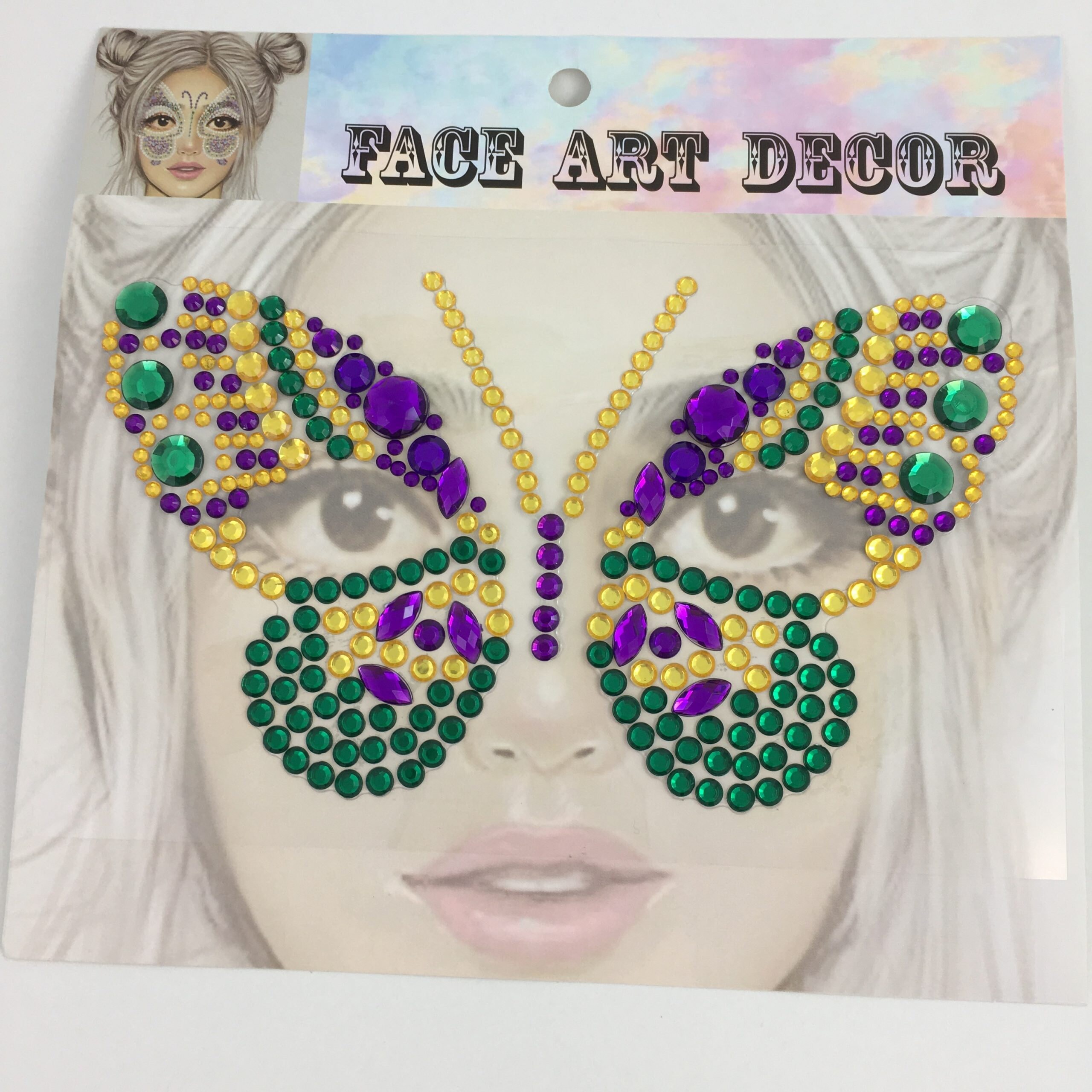 Pretty Girl Cosmetics, Mardi Gras Face Sticker