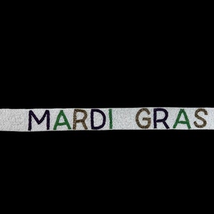 Correa de bolso con cuentas de Mardi Gras