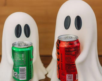 Ghost Drink Holder | Halloween Can Holder | Halloween Home Decor |Cute Halloween Gift – Fits 12oz Soda/Beer Cans & 7.5oz Mini Cans