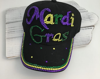 Chapeau Mardi Gras avec strass