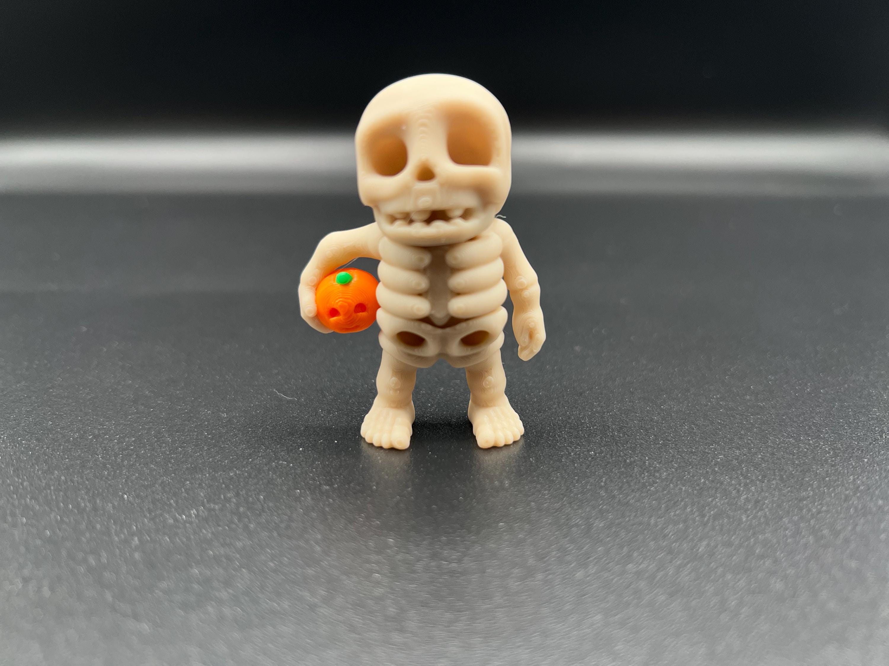 Articulating Skeleton Mini Figures – Halloween Pumpkin & Skull Toys ...