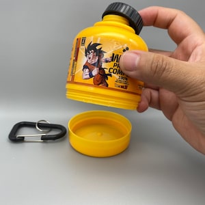 Mini Portable Protein Powder Bottle/Funnel With Keychain / GOKU EDITION 200  ml