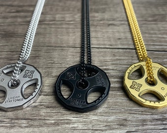 Sports Dumbbell Stainless Steel Pendant Necklace for Men Women Jewelry Choker Sports Dumbbell Stainless Steel Pendant Necklace for Men Women Jewelry Choker