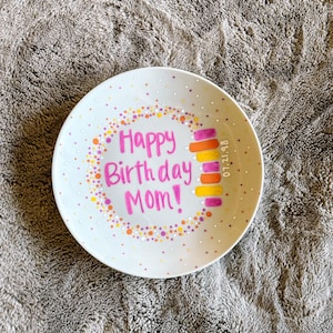 Custom Birthday Plate Mom