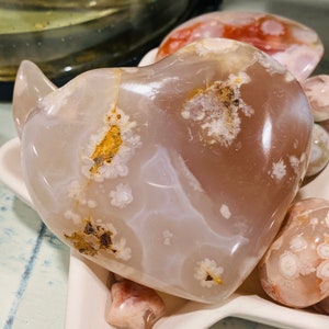 Flower Agate Heart