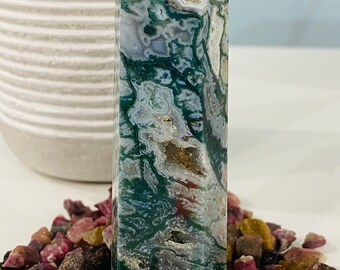 Tour de quartz rose Moss Agate
