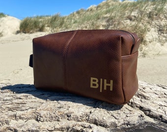 Toiletry bag with initials - toiletry bag for men, perfect gift not only for Father's Day