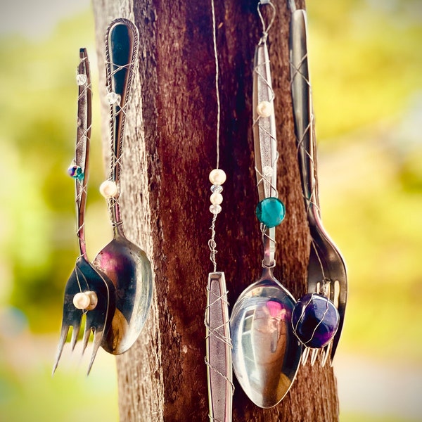 Silverware Wind Chimes Etsy