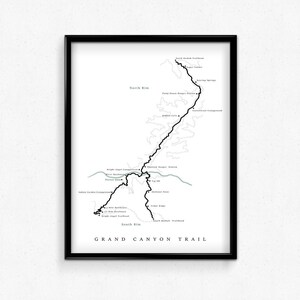 Grand canyon poster | affiche du trail du Grand Canyon | Poster USA | Souvenir du Grand Canyon | Cadeau de voyage | Etats-Unis