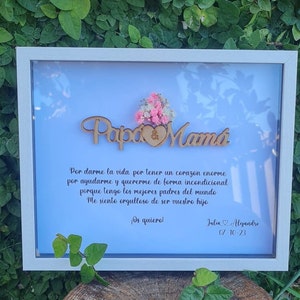 Frame for mom and dad, siblings, uncles, godmother, godfather, grandparents, wedding, family picture.