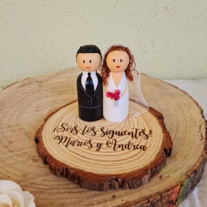 Figuras de Novios Personalizados, Novios Tarta Boda, Figuras Novios Tarta  Rodaja tronco y Guirnalda, Muñecos Tarta, Regalo siguientes. -  México