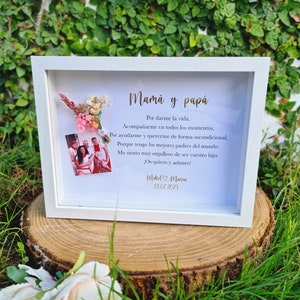 Gepersonaliseerde lijsten met geconserveerde bloemen