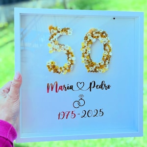 50th Anniversary Frame - Golden Wedding Anniversary - 25th Anniversary - Golden Anniversary Frame - 50th Anniversary Frame