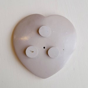 Gray heart shaped clay soap dish, with drainage hole, self draining, bathroom, kitchen. image 5