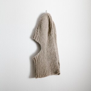 Knitted balaclava for adults, alpaca balaclava, knitted closed hat made of tallian alpaca and merino yarn