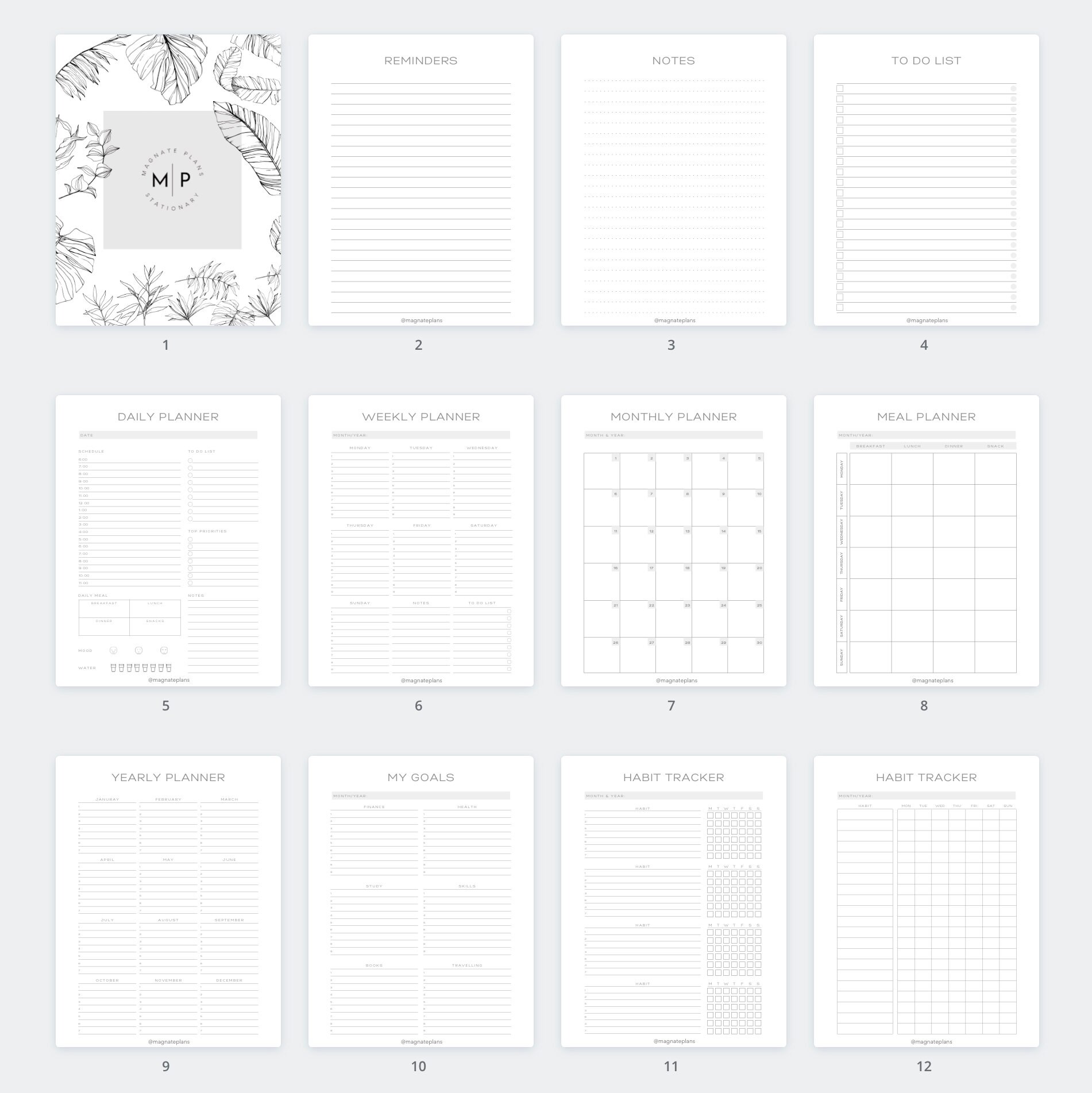 Magnate Digital Planner Inserts Bundle Etsy