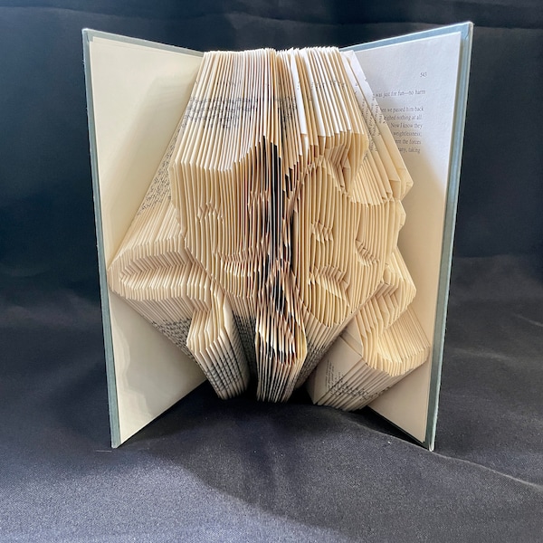 Comedy and Tragedy Theater Masks Folded Book Art