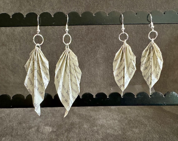 Book Page Earrings
