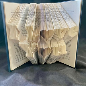 Eu te amo arte de livro dobrado