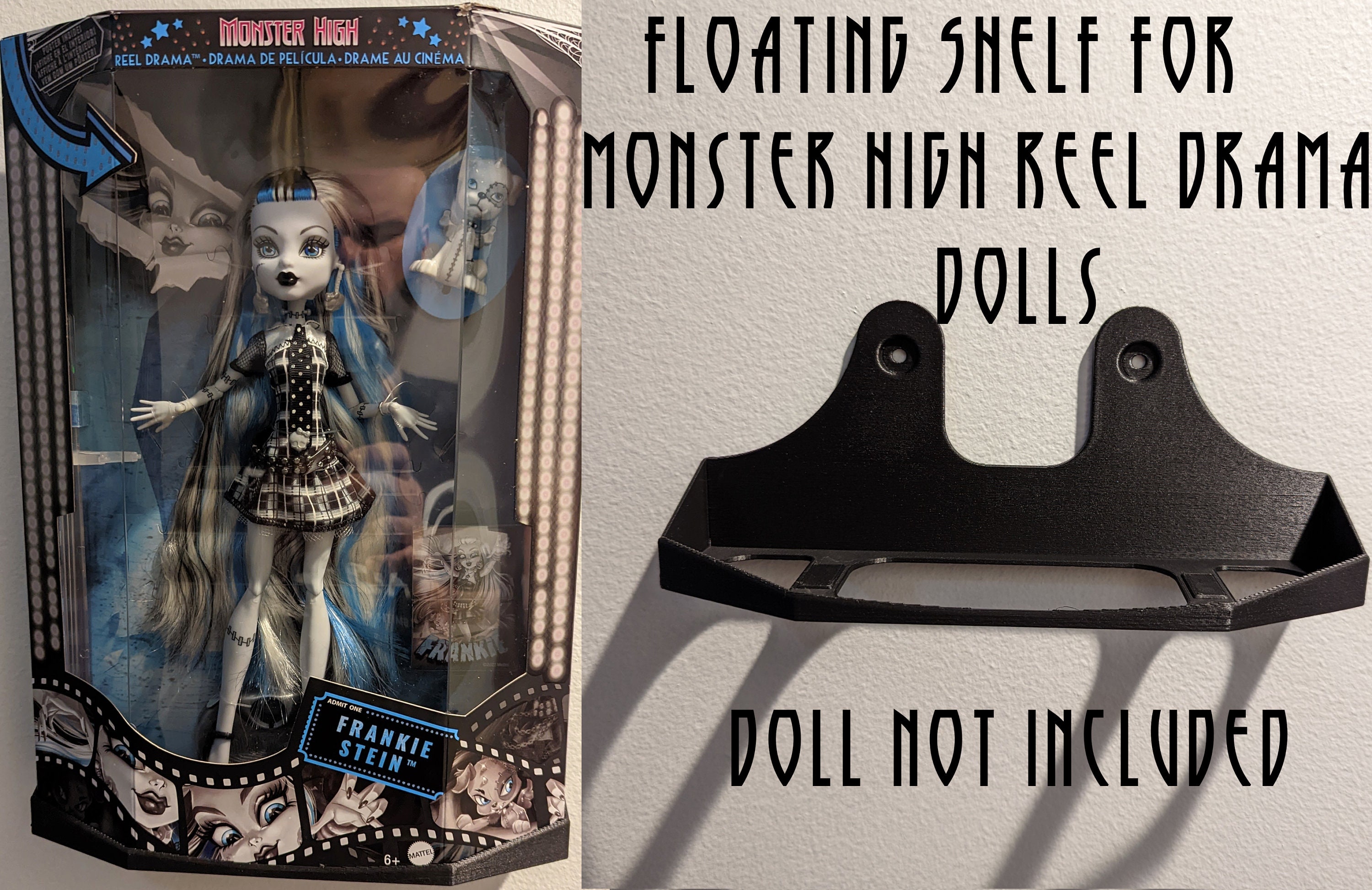 Wall Mount/floating Shelf for Monster High Reel Drama Buy Multiples and  Save Free Shipping Dolls Not Included -  Sweden