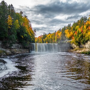 Tahquamenon Falls, Michigan - High-Quality Print, Autumn Home Decor Wall Art, Waterfall, Fall Color, Landscape Photography, Waterfall Image